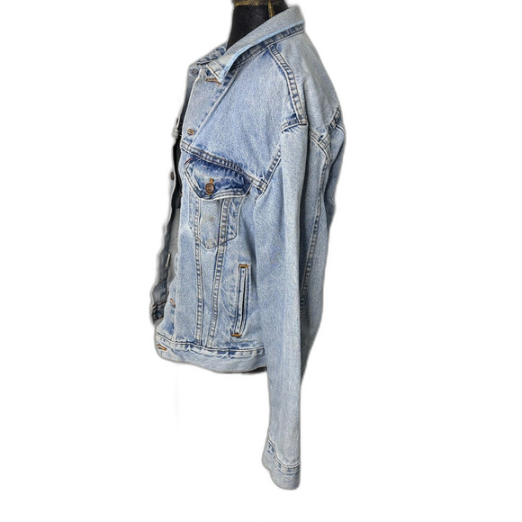 Levi’s 70516-0325 Vintage Denim Trucker Jacket Women's Medium Distressed Repair - Picture 3 of 14